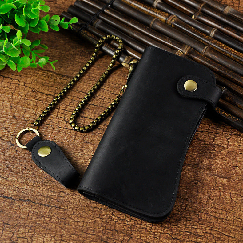 Men's Top Layer Crazy Horse Skin Cowhide Multiple Men's Wallets