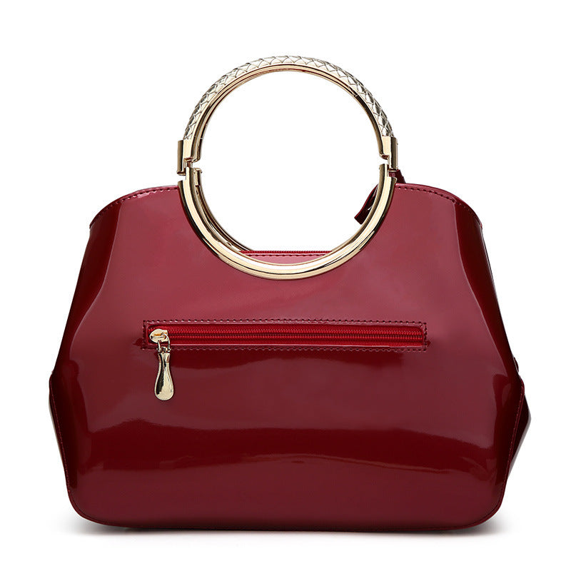 Women's Fashion Patent Leather Portable Glossy Shoulder Bags