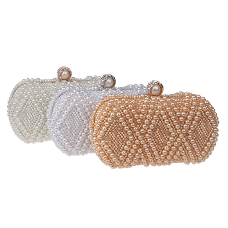 Women's Attractive Pearl Dinner Banquet Dress Evening Bags