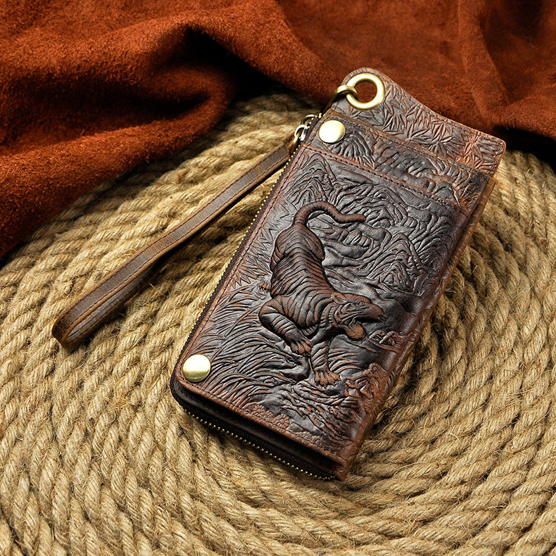 Men's Crazy Horse Skin Vintage Multiple Slots Men's Wallets