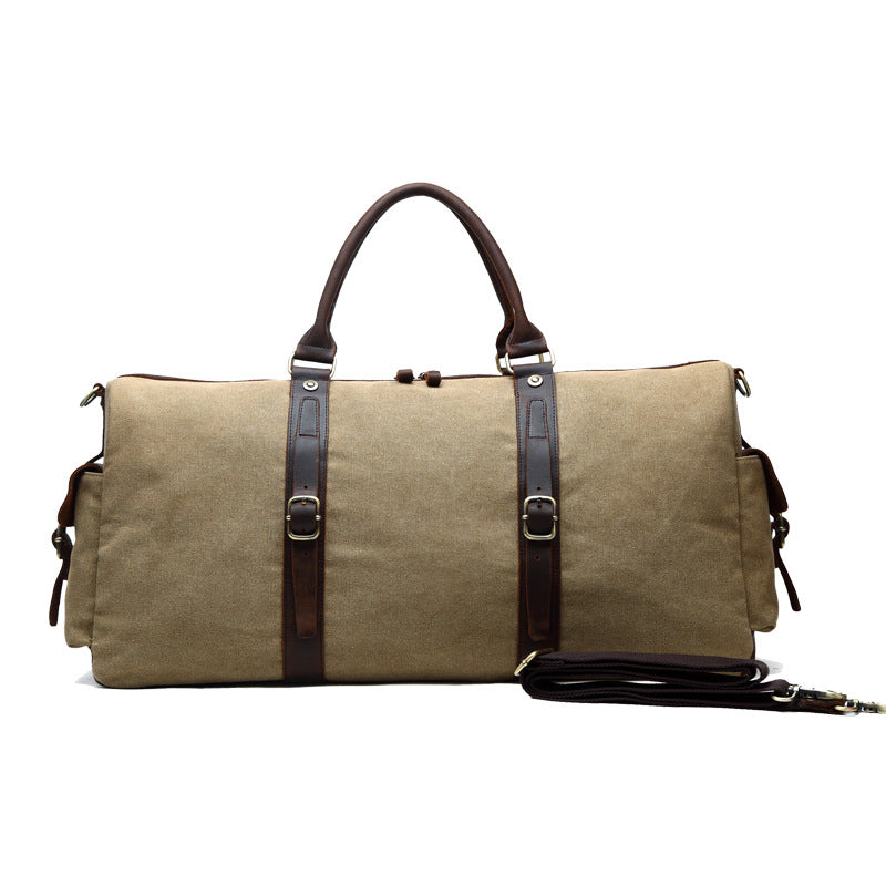 Men's Retro Canvas Large Capacity Hand-held Cow Men's Handbags