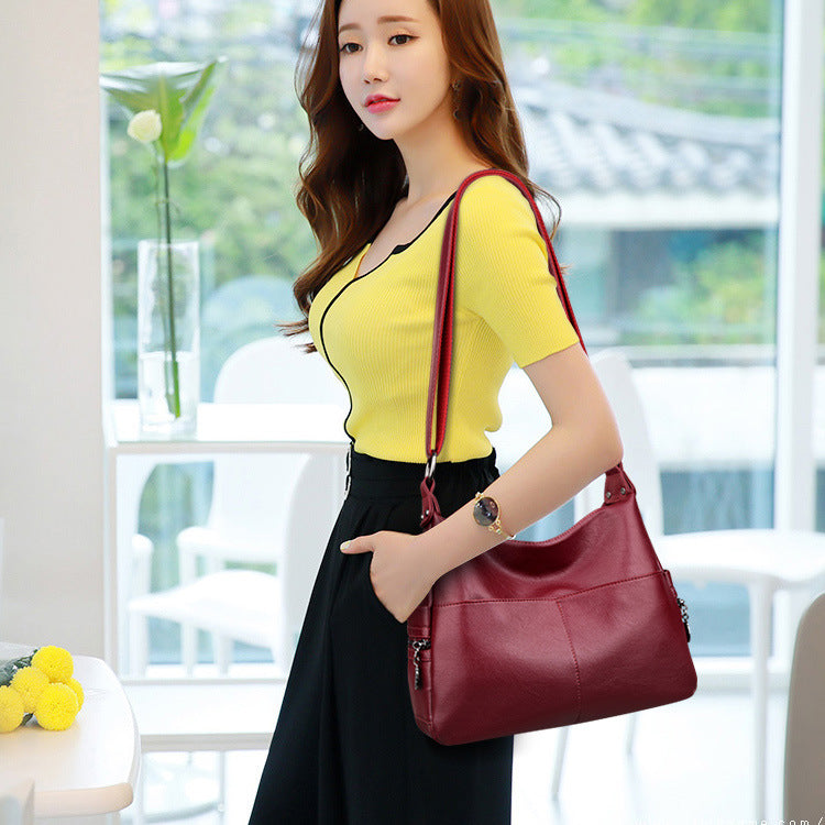 Women's Versatile Korean Style Mother Big Shoulder Bags