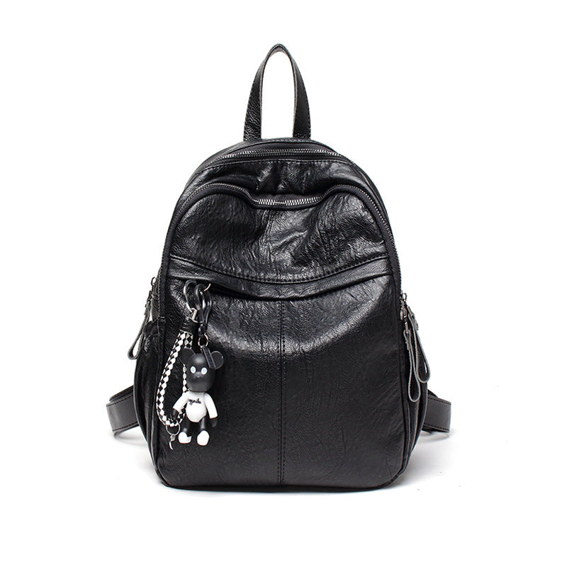 Fashion Korean Style Genuine Leather Trendy Backpacks
