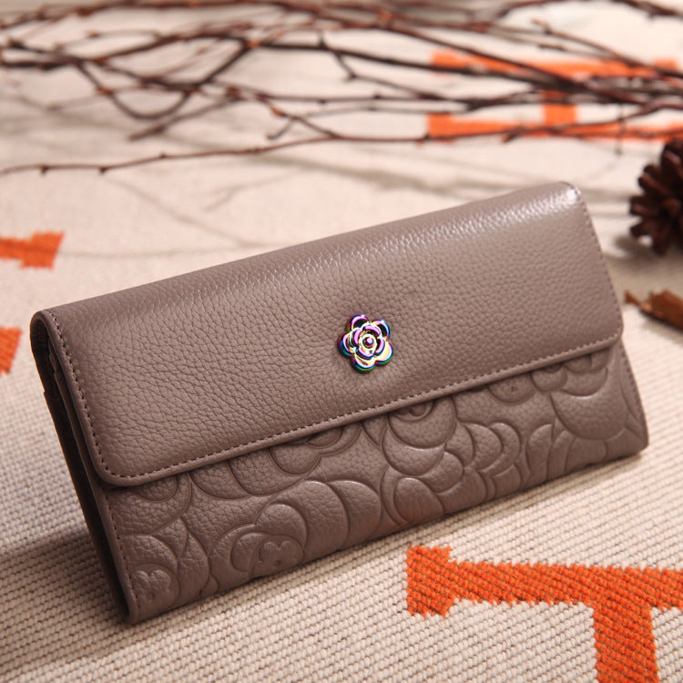 Women's Leather First Layer Cowhide Korean Style Ladies Wallets