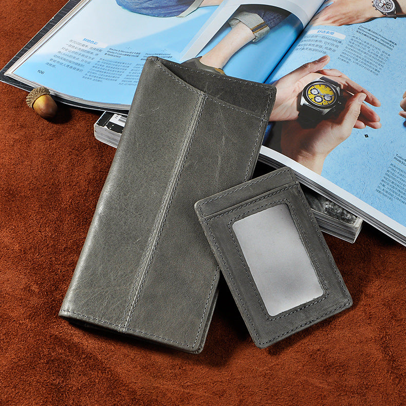 Men's Crazy Horse Skin Cowhide Retro Multiple Card Holder