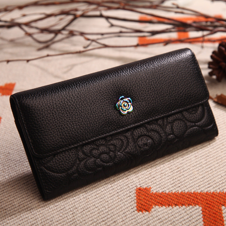 Women's Leather First Layer Cowhide Korean Style Ladies Wallets