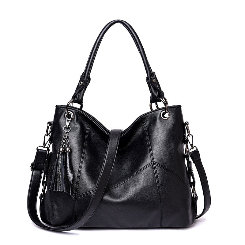 Women's Tassel Stitching Soft Leather Mother Crossbody Bags