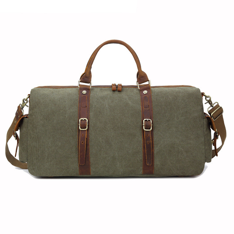 Men's Retro Canvas Large Capacity Hand-held Cow Men's Handbags