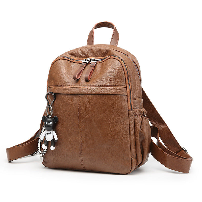 Fashion Korean Style Genuine Leather Trendy Backpacks