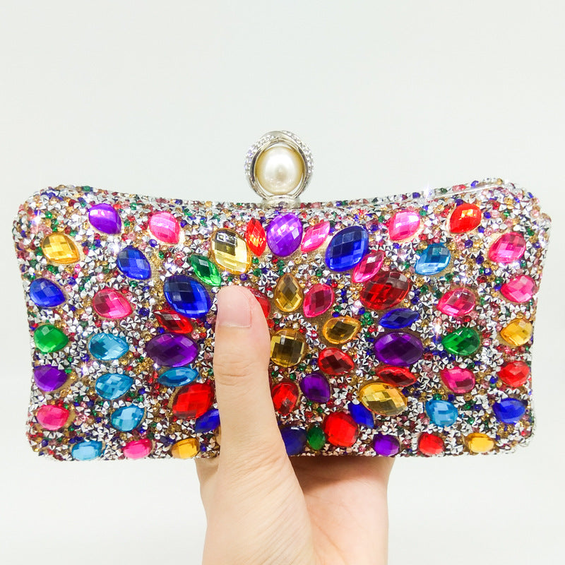 Women's Banquet Color Hot Drilling Dinner Wedding Evening Bags