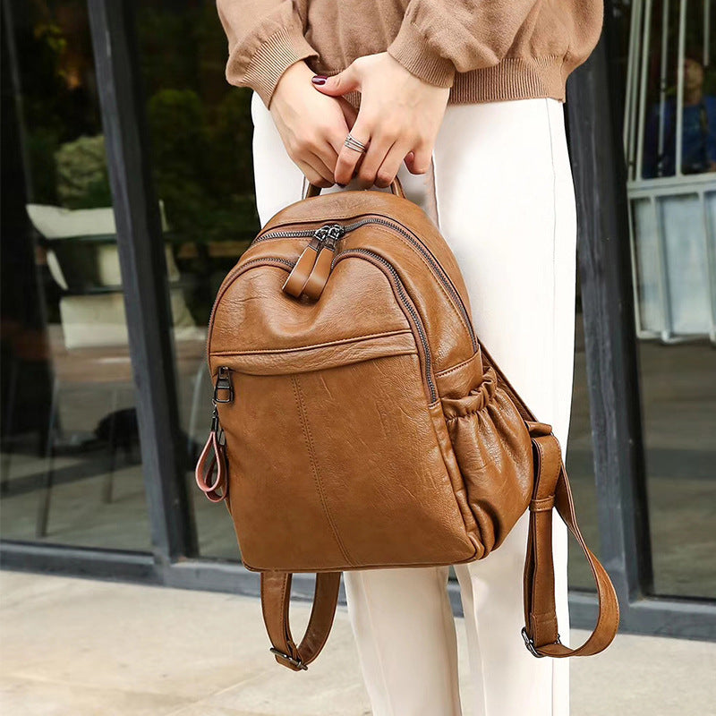 Women's Versatile Graceful Attractive Cow Leather Backpacks