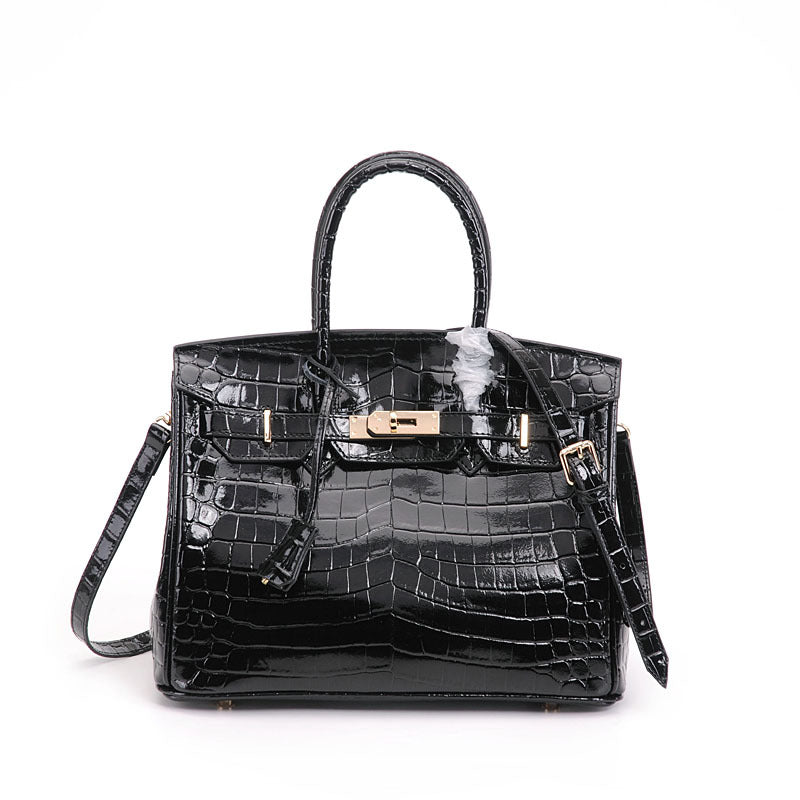 Women's Genuine Leather Crocodile Pattern Hand Cattlehide Crossbody Bags