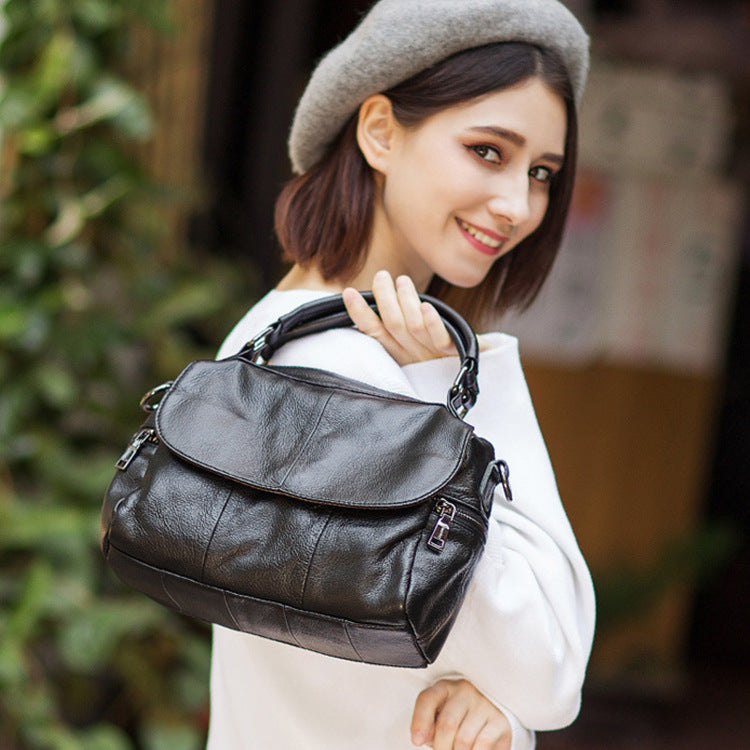 Women's Genuine Leather Cow Simple Fashion First Handbags