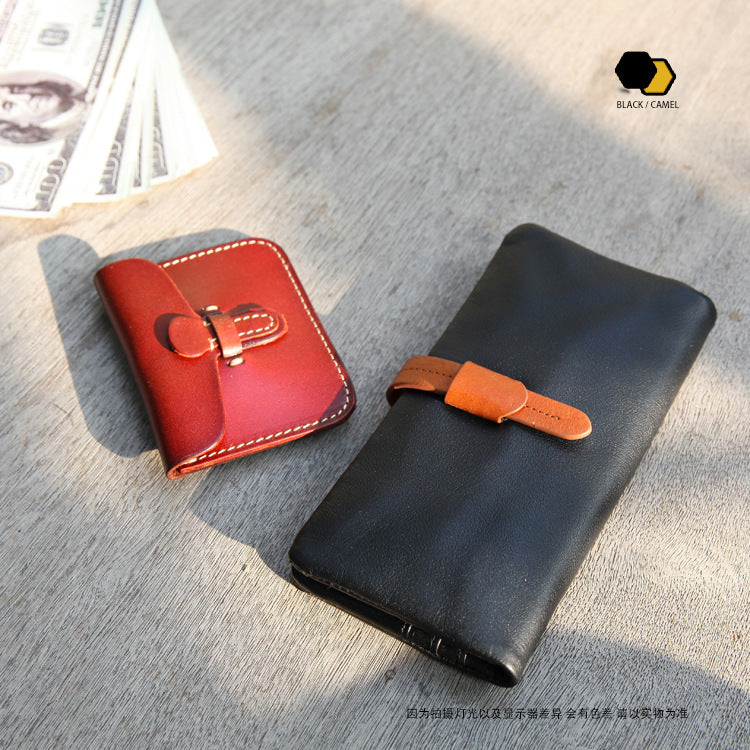 Men's First Layer Cowhide Mid-length Clutch Business Men's Wallets