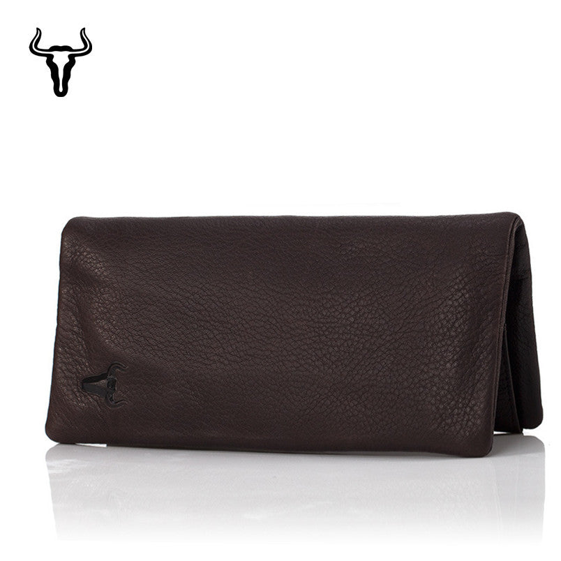 Men's Leather Long Genuine Soft Cowhide Multiple Men's Wallets