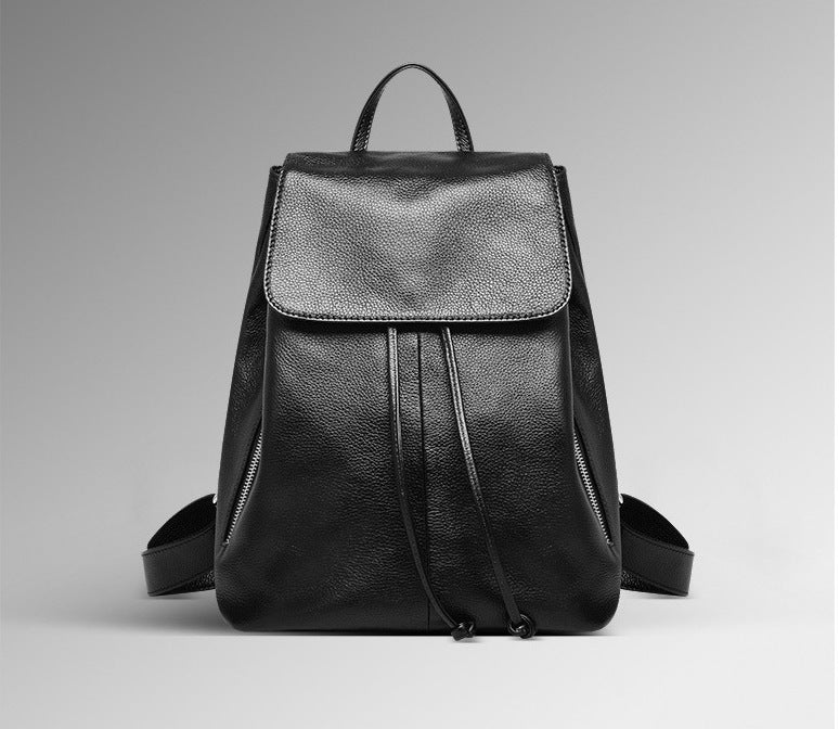 Women's Korean Style Trendy Genuine Leather First Backpacks