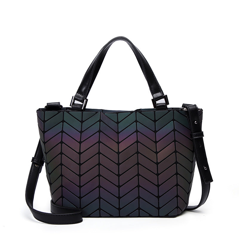 Women's Pattern Luminous Geometric Rhombus Spring Portable Handbags