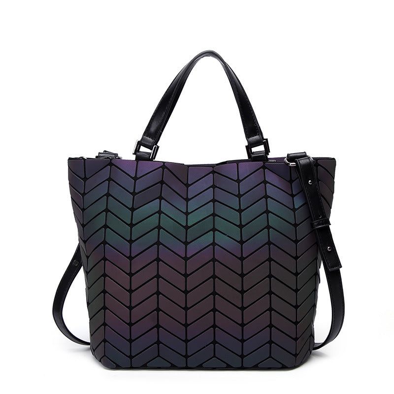 Women's Pattern Luminous Geometric Rhombus Spring Portable Handbags