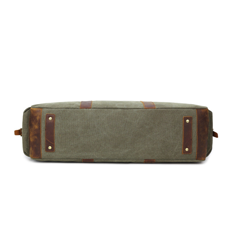 Men's Retro Canvas Large Capacity Hand-held Cow Men's Handbags