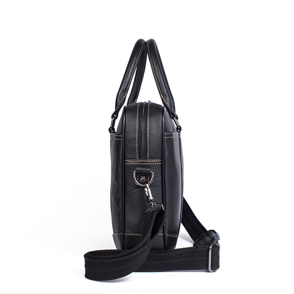 Men's Leather Large Capacity Inch Computer Business Men's Handbags