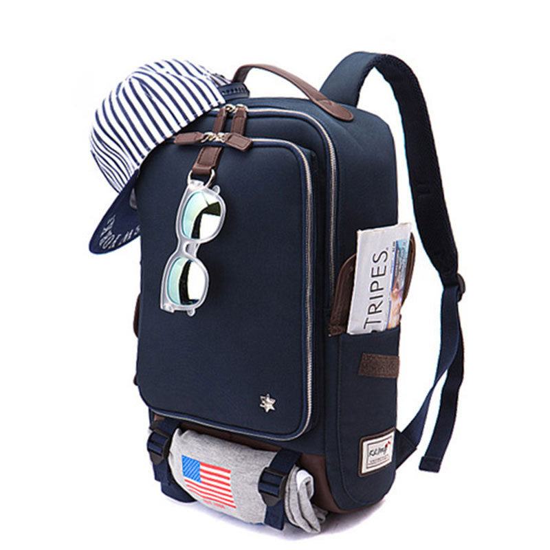 Three-dimensional Fixed Waterproof Simple Korean Style Backpacks