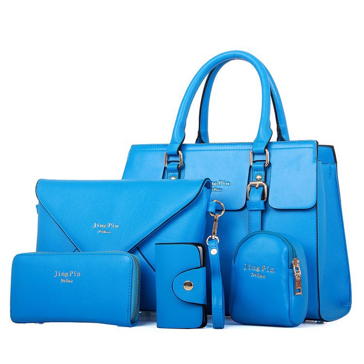 Women's Simple Toothpick Pattern Big Set Mother Handbags
