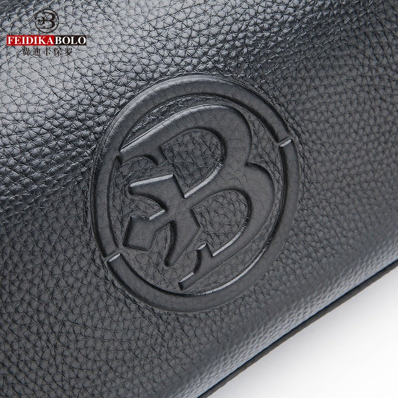 Men's Long Clutch Multiple Slots First Layer Cowhide Men's Handbags