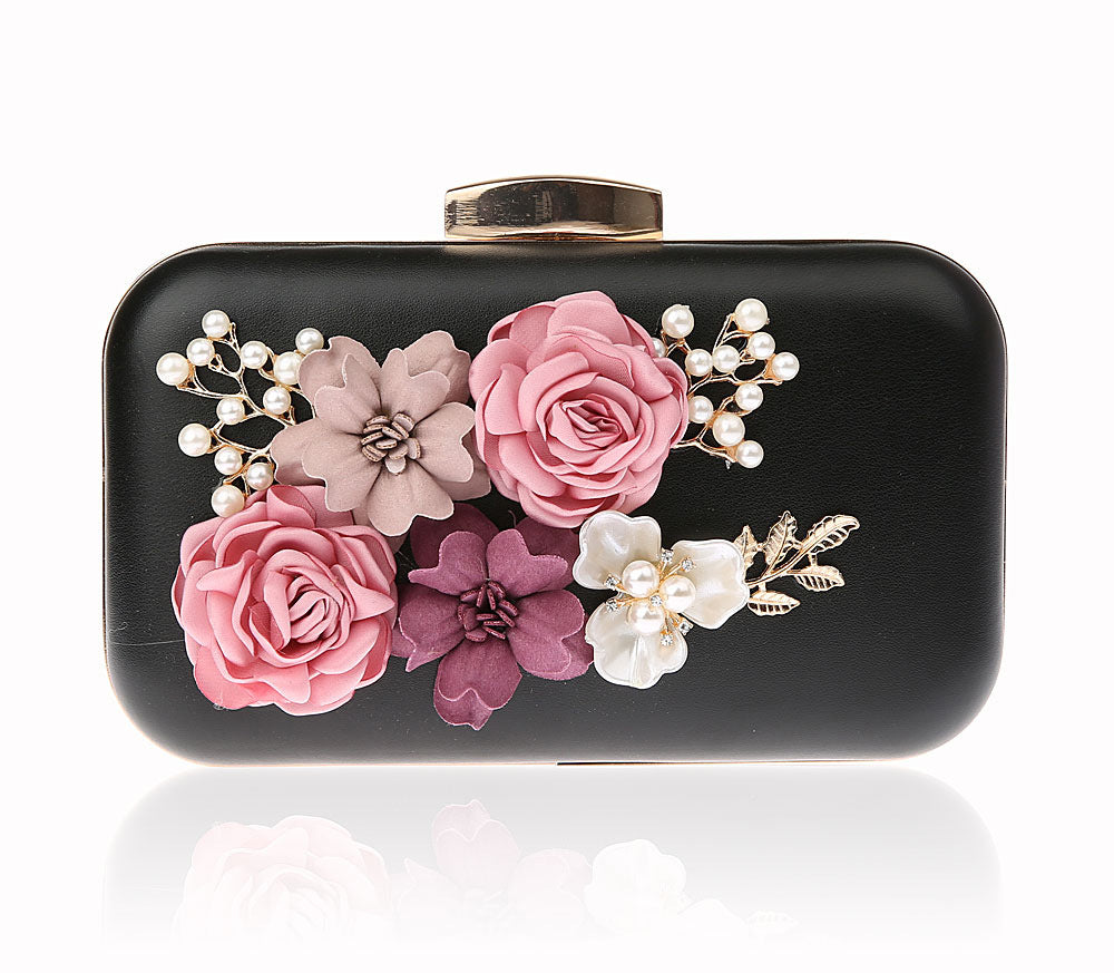 Support Korean Cute Flower Banquet Clutch Evening Bags