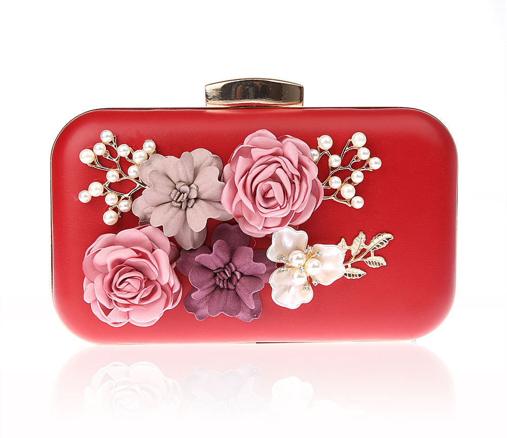 Support Korean Cute Flower Banquet Clutch Evening Bags