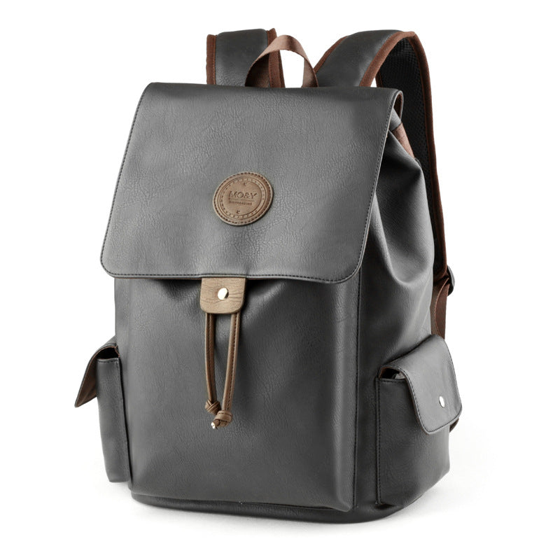 Men's Korean Fashion Leather Business Computer Backpacks