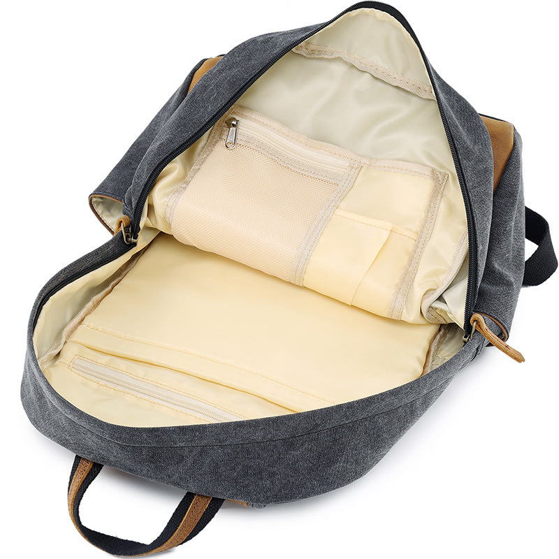 Men's S. C. Cotton Canvas Leisure Backpacks