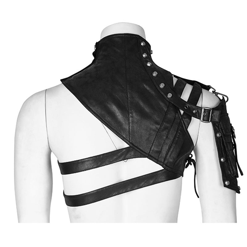 Women's Female Leather Armor Male Stage Performance Bags