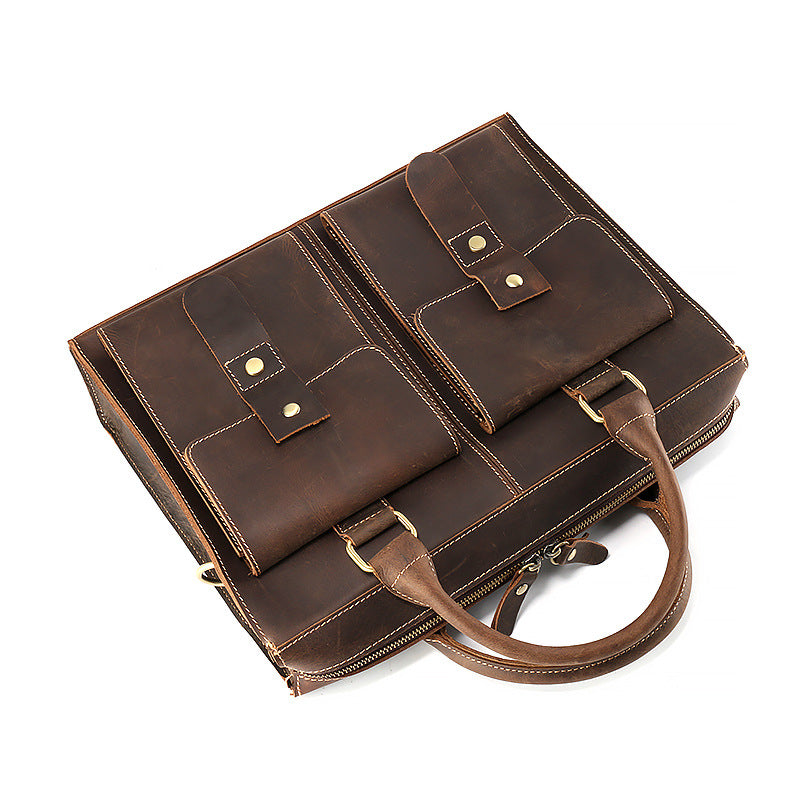 Men's Horse Leather Horizontal Retro Top Layer Men's Handbags