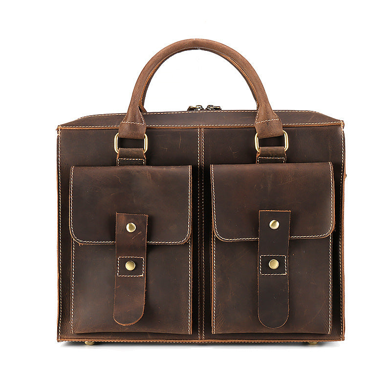 Men's Horse Leather Horizontal Retro Top Layer Men's Handbags