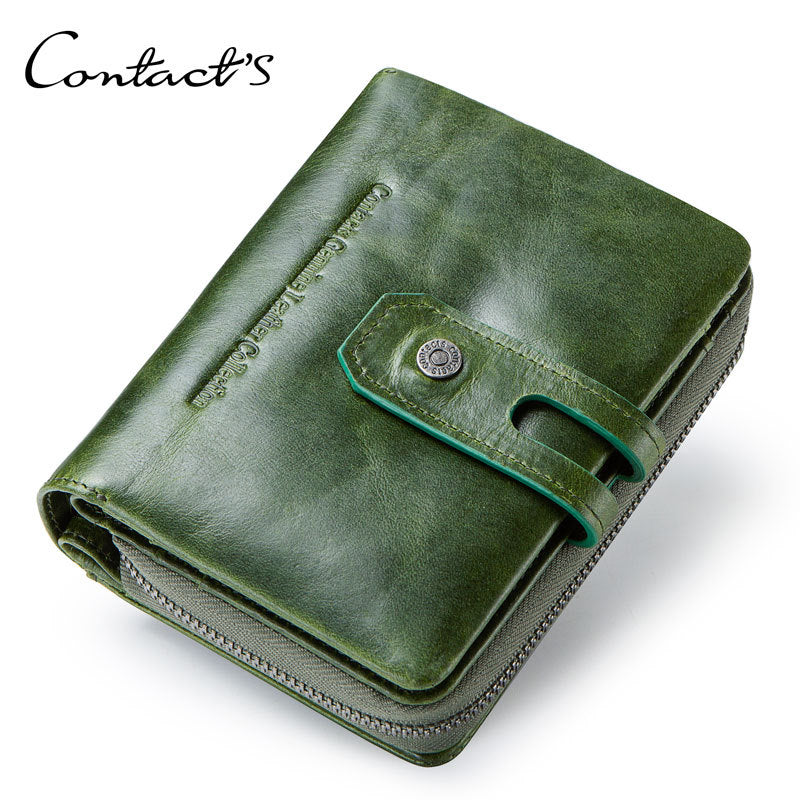 Women's Trendy Black Angel Cowhide Leather Ladies Wallets