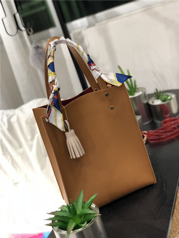 Trendy Macaron Color Simple Son Mother Handbags