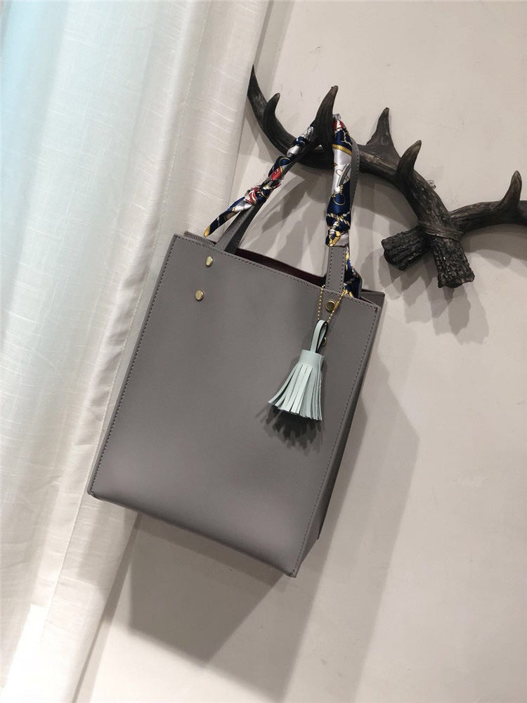 Trendy Macaron Color Simple Son Mother Handbags