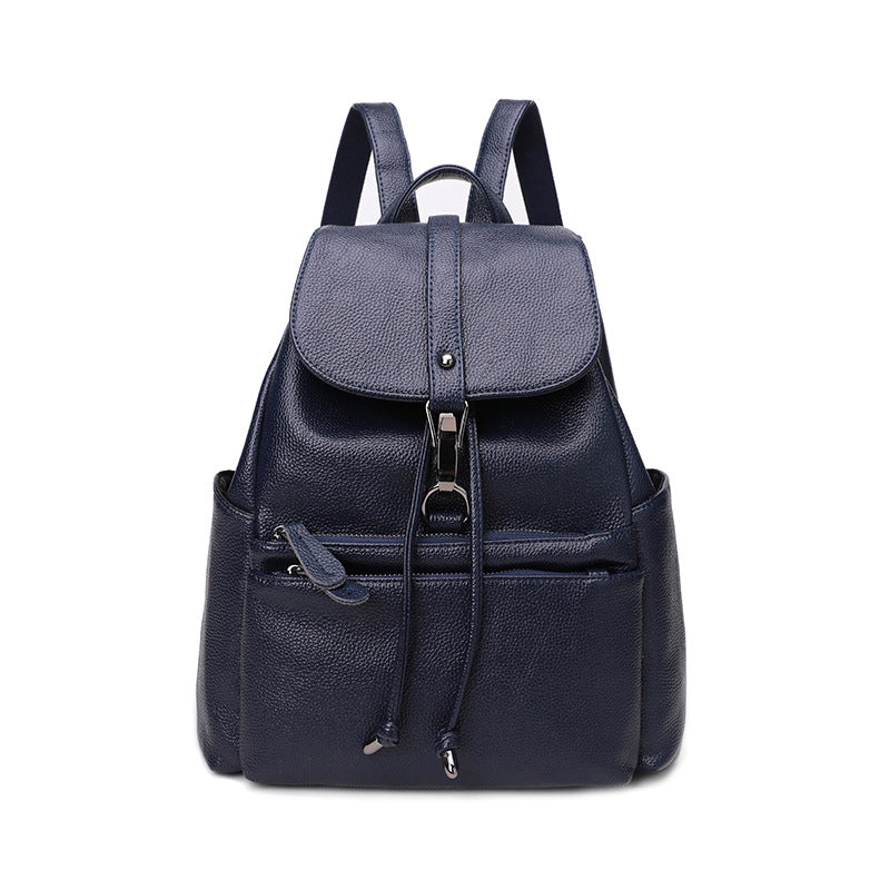Women's Litchi Pattern Fashion Leisure College Large Backpacks