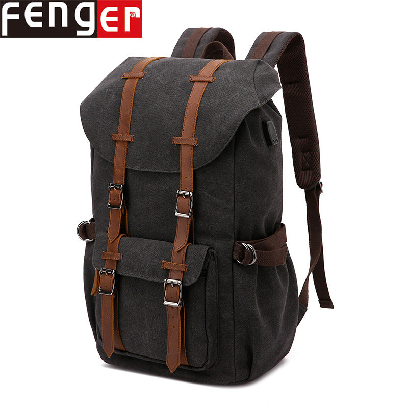 Women's & Men's & Source Large Capacity Canvas Retro Backpacks