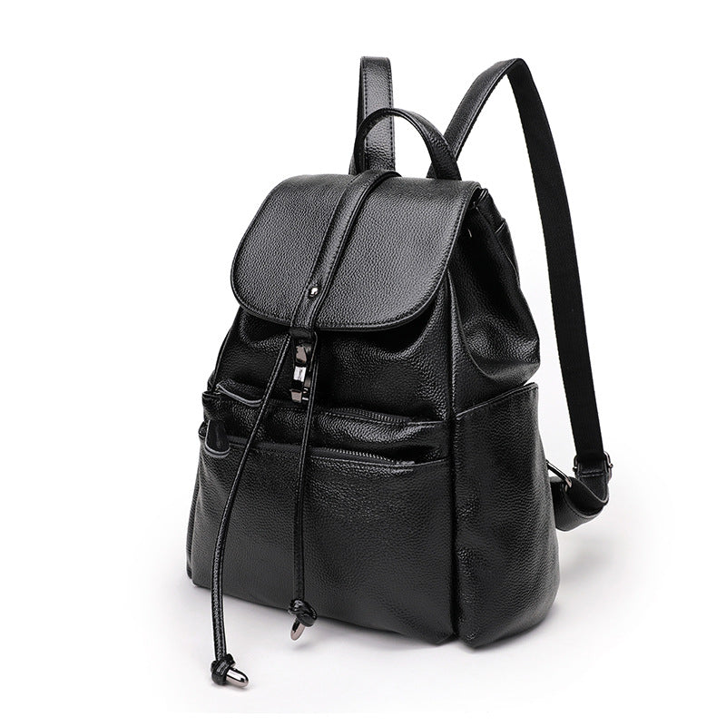 Women's Litchi Pattern Fashion Leisure College Large Backpacks