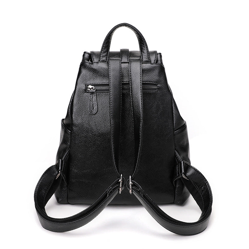 Women's Litchi Pattern Fashion Leisure College Large Backpacks