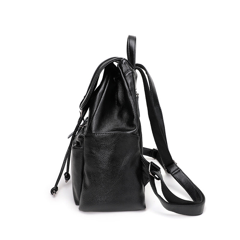 Women's Litchi Pattern Fashion Leisure College Large Backpacks