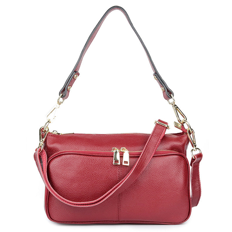 Women's Leather First Layer Cowhide Mom More Shoulder Bags