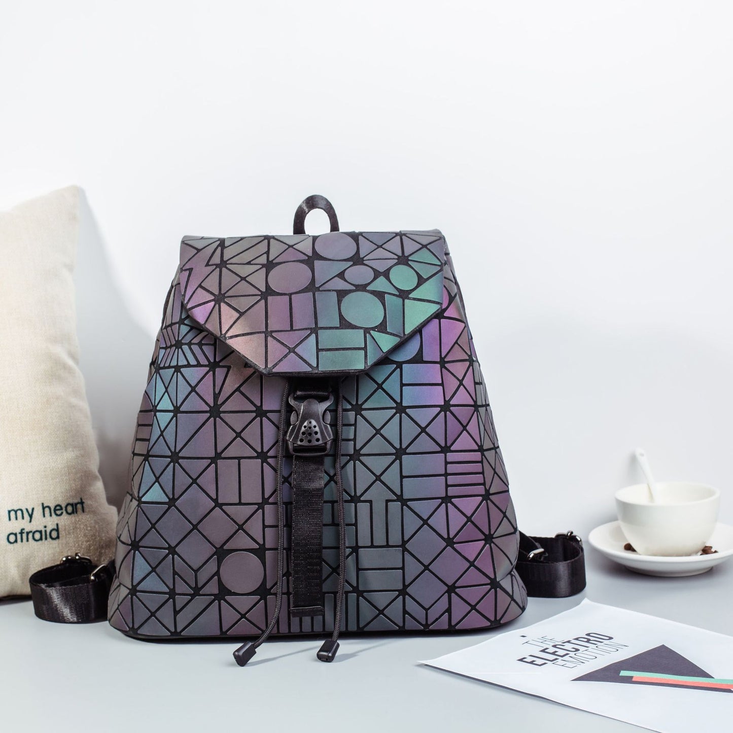 Women's Luminous Geometric Korean Style Stitching Fashion Bags
