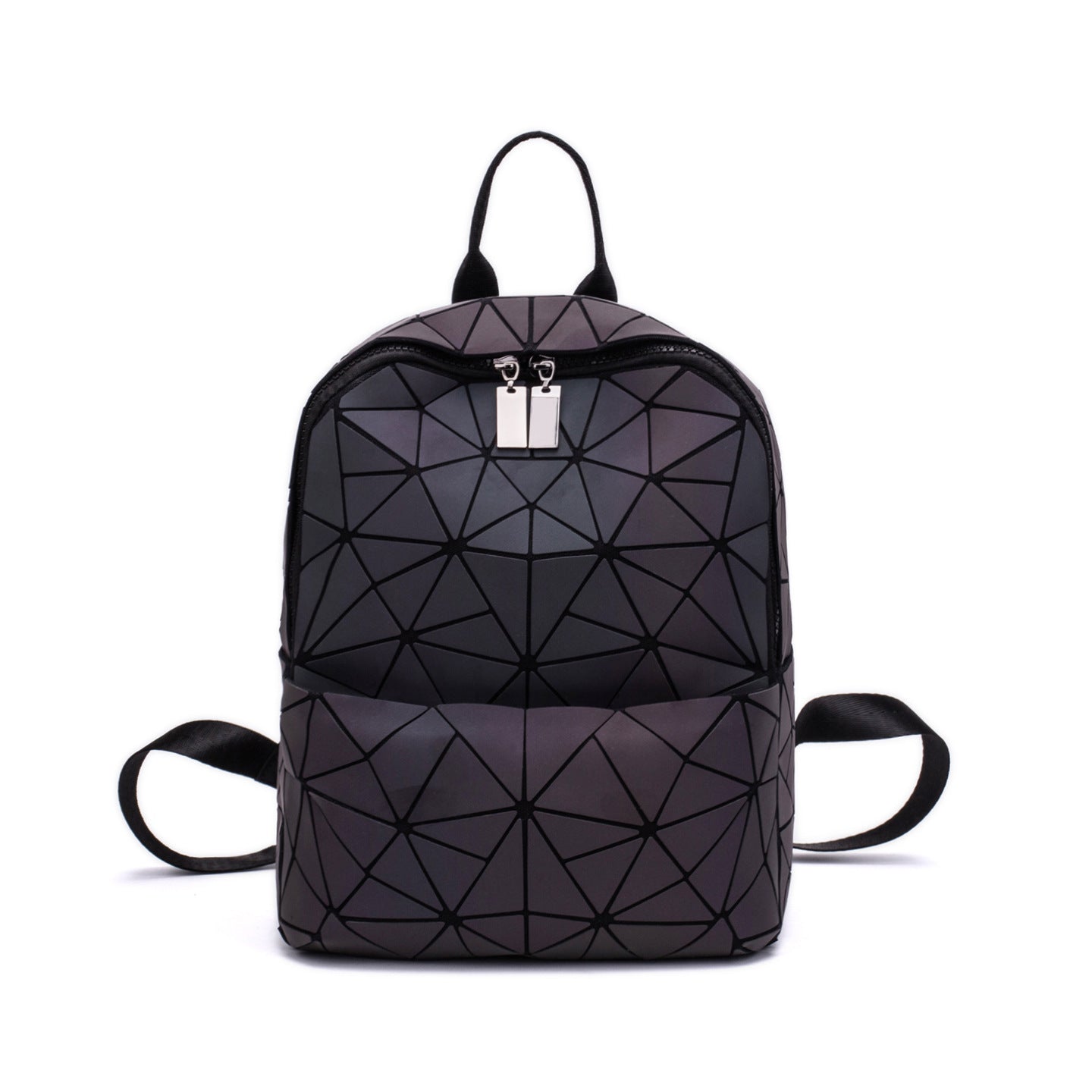 Women's Luminous Geometric Spring Zipper Trendy Backpacks