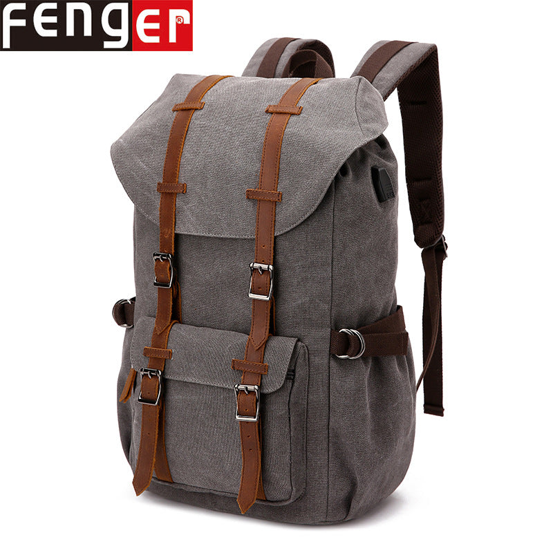 Women's & Men's & Source Large Capacity Canvas Retro Backpacks