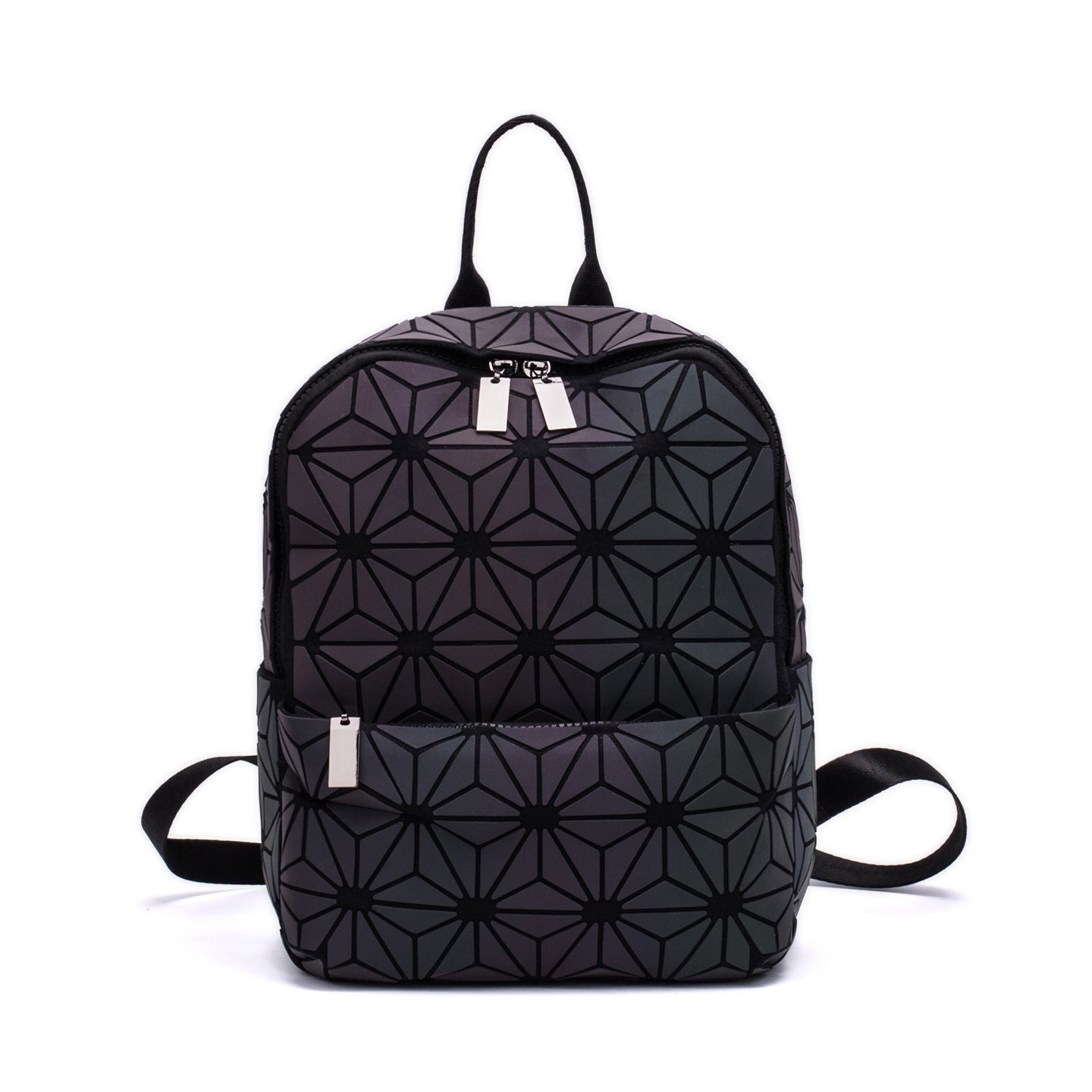 Women's Luminous Geometric Spring Zipper Trendy Backpacks