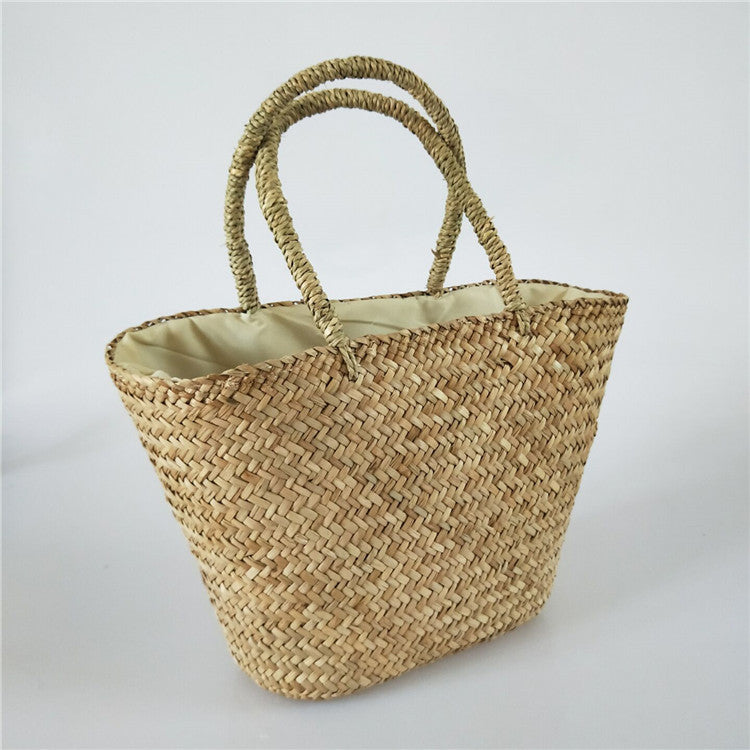 Vacation Style Straw Woven Beach Rattan Shoulder Bags
