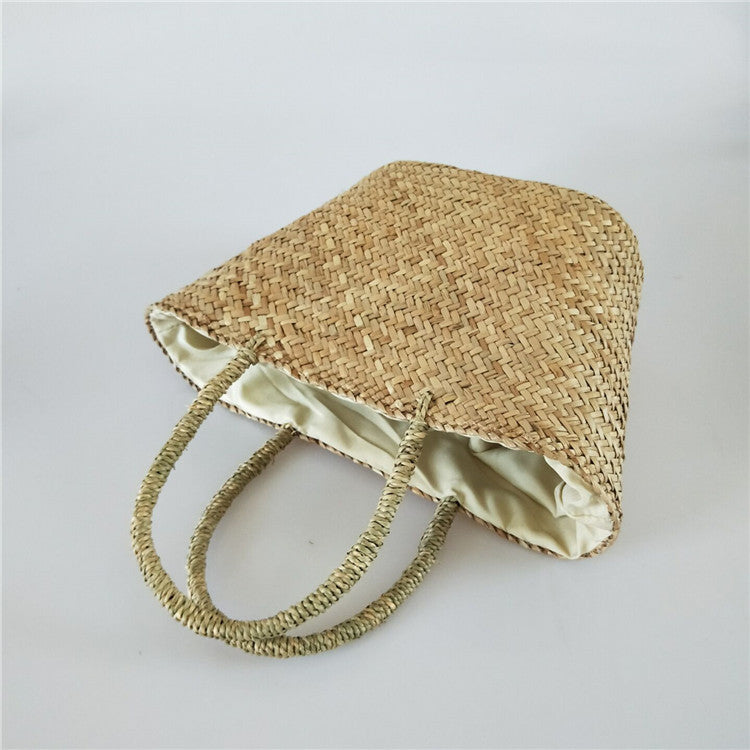 Vacation Style Straw Woven Beach Rattan Shoulder Bags