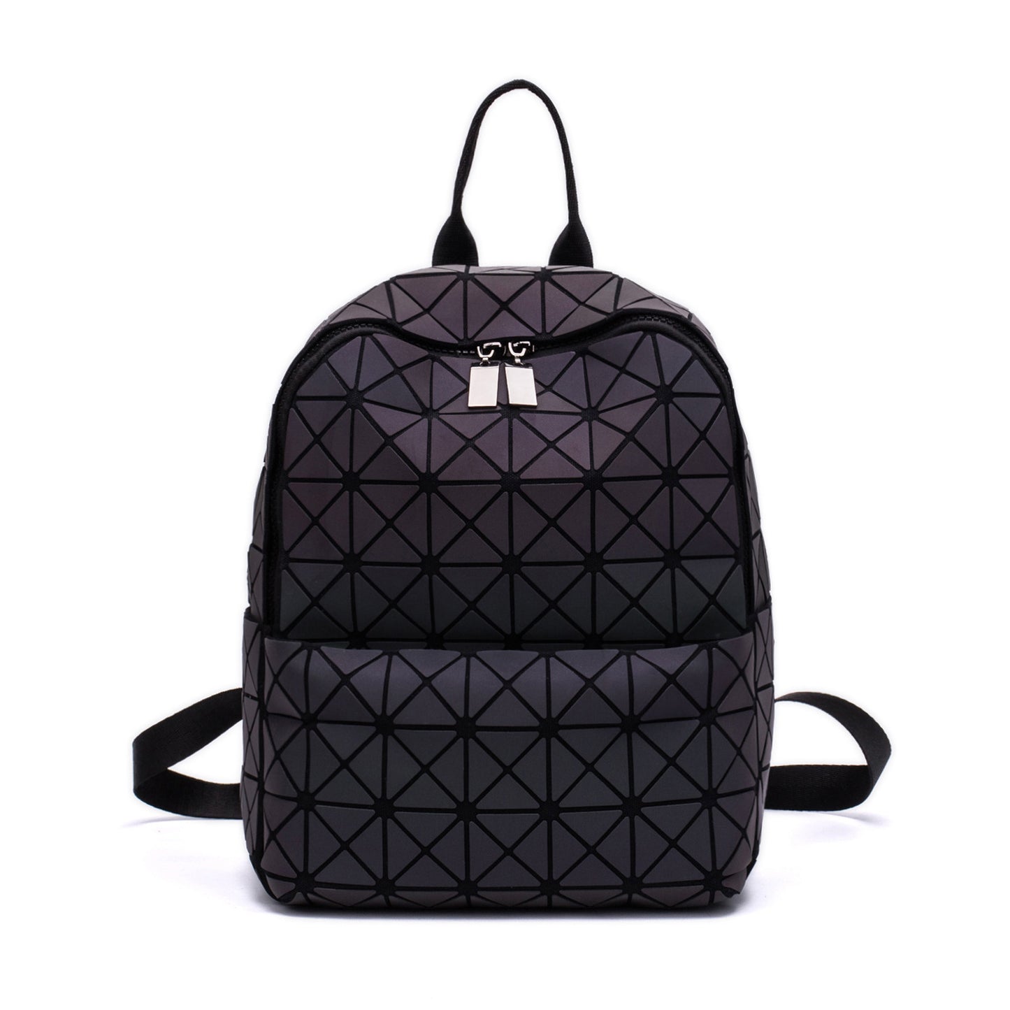 Women's Luminous Geometric Spring Zipper Trendy Backpacks